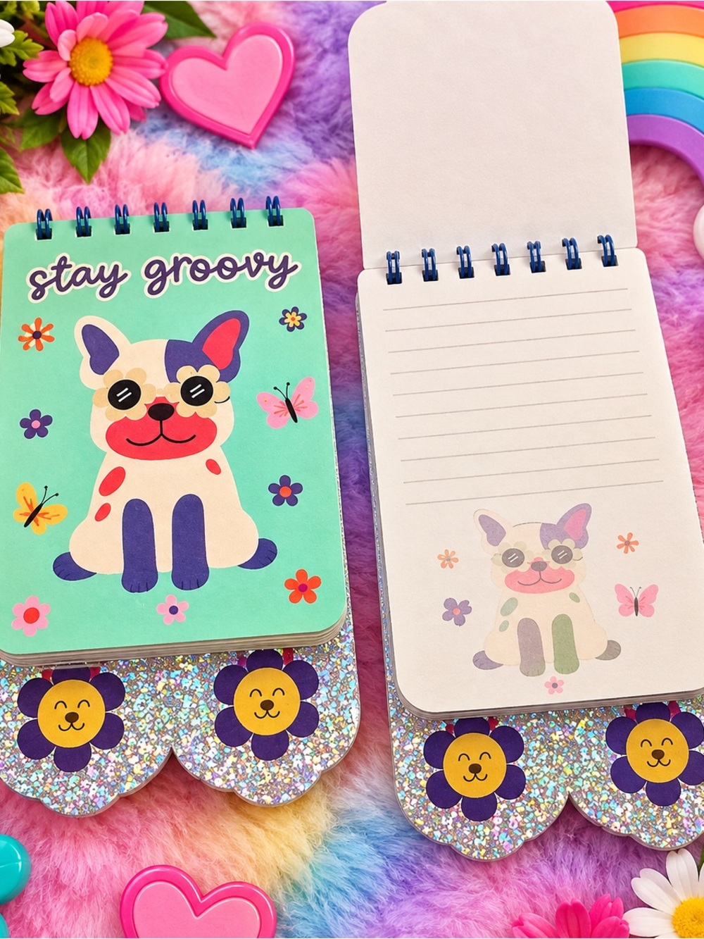 Stay Groovy Small Pets Notepad - NWOT-100 sheets